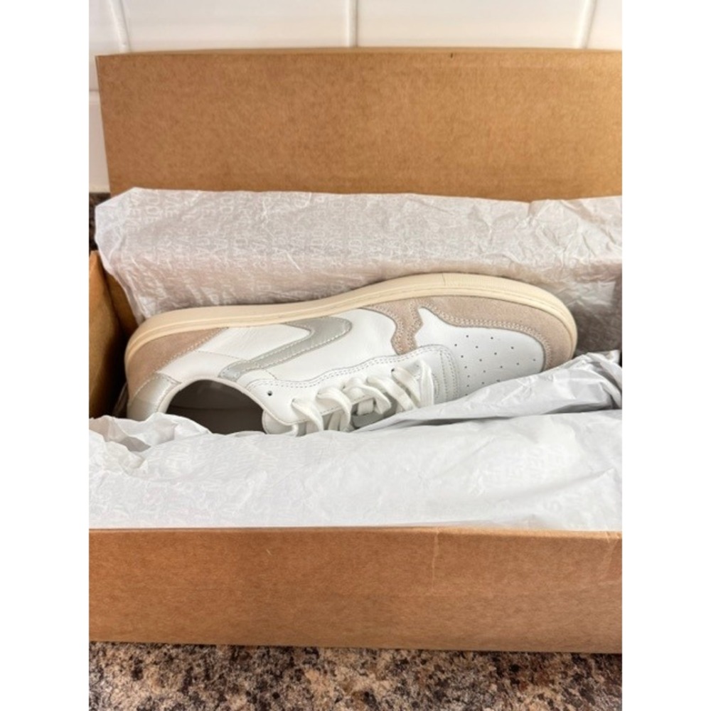 Steve Madden Centre Mens White Silver Suede Leather Sneakers CENT05M1 9.5 - Picture 12 of 14